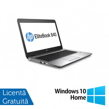 Laptop HP Elitebook 840 G3, Intel Core i5-6200U 2.30GHz, 8GB DDR3, 240GB SSD, 14 Inch + Windows 10 Home, Refurbished Laptopuri Refurbished