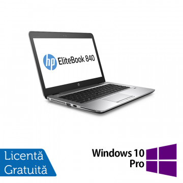 Laptop HP Elitebook 840 G3, Intel Core i5-6200U 2.30GHz, 8GB DDR3, 240GB SSD, 14 Inch + Windows 10 Pro, Refurbished Laptopuri Refurbished