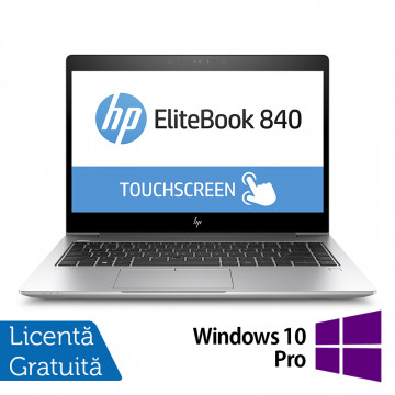 Laptop Refurbished HP EliteBook 840 G5, Intel Core i5-8350U 1.70-3.60GHz, 8GB DDR4, 240GB SSD, 14 Inch Full HD TouchScreen, Webcam + Windows 10 Pro Laptopuri Refurbished 1