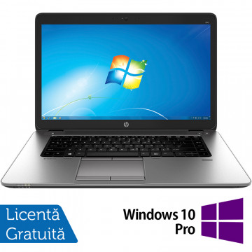 Laptop HP EliteBook 850 G1, Intel Core i5-4300U 1.90GHz, 4GB DDR3, 500GB SATA, 15.6 Inch, Webcam + Windows 10 Pro, Refurbished Laptopuri Refurbished