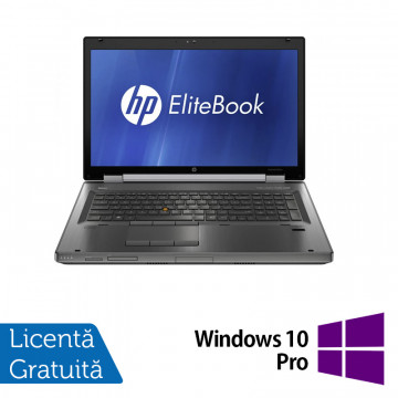 Laptop HP 8770w Workstation, Intel Core i5-3360M 2.40GHz, 8GB DDR3, 480GB SSD + 500GB SATA, Webcam, DVD-RW, 17.3 Inch + Windows 10 Pro, Refurbished Laptopuri Refurbished
