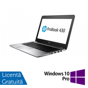 Laptop HP ProBook 430 G4, Intel Core i5-7200U 2.50GHz, 4GB DDR4, 120GB SSD M.2, 13.3 Inch, Webcam + Windows 10 Pro, Refurbished Laptopuri Refurbished