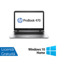 Laptop HP ProBook 470 G1, Intel Core i5-4200M 2.50GHz, 8GB DDR3, 120GB SSD, DVD-RW, 17 Inch, Webcam + Windows 10 Home