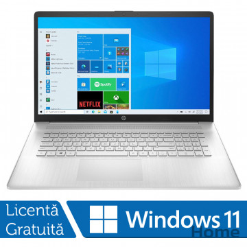Laptop Nou HP 17-CN1063, Intel Core i5-1155G7 1.00 - 4.50GHz, 12GB DDR4, 512GB SSD, 17.3 Inch Full HD IPS, Windows 11 Home, Natural Silver Laptopuri