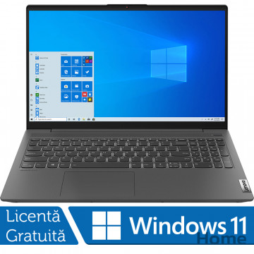Laptop Nou Lenovo IdeaPad 5 15ITL05, Intel Core i7-1165G7 1.20-4.70GHz, 8GB DDR4, 256GB SSD, 15.6 Inch Full HD, Windows 11 Home, Graphite Gray Laptopuri 1
