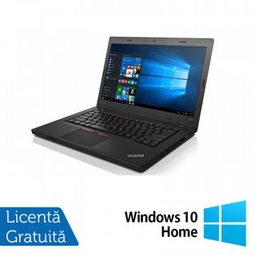 Laptop LENOVO L460, Intel Core i5-6200U 2.30GHz, 8GB DDR3, 500GB SATA, 14 Inch, Fara Webcam + Windows 10 Home, Refurbished Laptopuri Refurbished