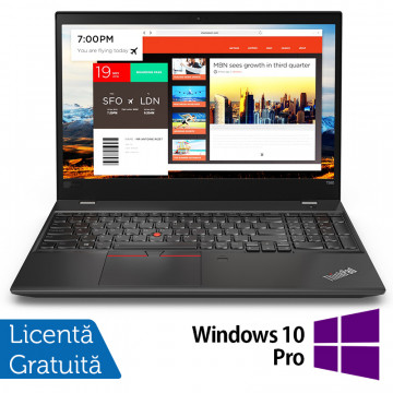 Laptop Refurbished LENOVO ThinkPad T580, Intel Core i5-8350U 1.70 - 3.60GHz, 8GB DDR4, 256GB SSD, 15.6 Inch Full HD, Webcam + Windows 10 Pro Laptopuri Refurbished 1
