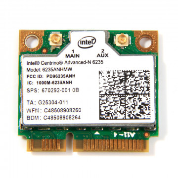 Modul Intel Centrino Advanced-N 6235 6235ANHMW, Wlan, Bluetooth 4.0, Half MINI Card, 802.11 a/b/g/n, Dual-band, 300 Mbps, Second Hand Module 1