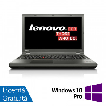 Laptop LENOVO ThinkPad T540p, Intel Core i5-4300M 2.60GHz, 4GB DDR3, 120GB SSD, DVD-RW, 15.6 Inch, Fara Webcam, Tastatura Numerica + Windows 10 Pro, Refurbished Laptopuri Refurbished