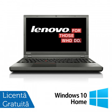 Laptop LENOVO ThinkPad T540p, Intel Core i5-4300M 2.60GHz, 8GB DDR3, 120GB SSD, DVD-RW, 15.6 Inch, Webcam, Tastatura Numerica + Windows 10 Home, Refurbished Laptopuri Refurbished