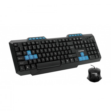 Kit Tastatura + Mouse cu fir LogiStep LSDK-5181, USB, negru Periferice