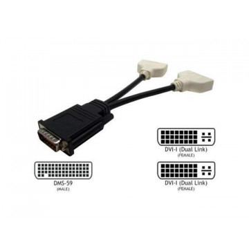 Adaptor cablu video DMS-59 la 2x DVI, Second Hand Componente PC Second Hand 1