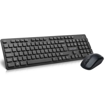 Kit tastatura + mouse Wireless Delux KA150+M136, Negru Periferice