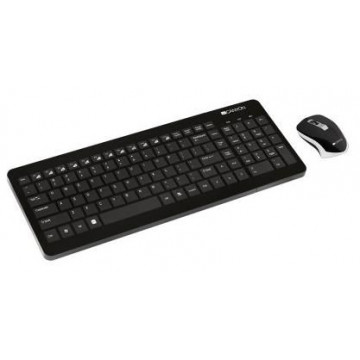 Kit Tastatura + Mouse Wireless Canyon CNS-HSETW3-US, Negru Periferice