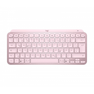 Tastatura Wireless Noua LOGITECH MX Keys Mini, USB, Bluetooth, Layout Germana, Roz Periferice 1