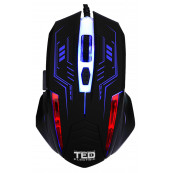 Mouse de Gaming 2400dpi, Iluminare LED, cablu USB 1.5M, 6 Butoane, TED-MO531 Periferice
