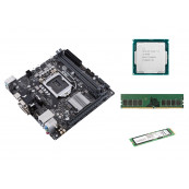 Componente PC Second Hand - Kit Placa de Baza Second Hand Asus PRIME H310I-PLUS R2.0 + Procesor Intel Core i5-8400 2.80GHz, 8GB DDR4, SSD 256GB NVME, Shield, Cooler, Calculatoare Componente PC Second Hand