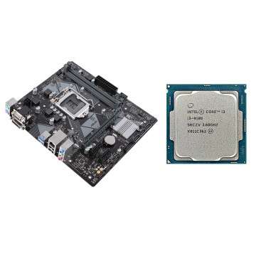 Placa de baza Second Hand Asus PRIME H310M-K, Socket 1151, mATX, Shield, Cooler + Procesor Intel Core i3-9100 3.60GHz, 6MB Cache Placa de baza + Procesor 1