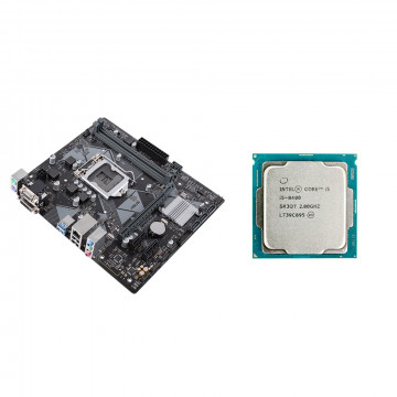Placa de baza Second Hand Asus PRIME H310M-K, Socket 1151, mATX, Shield, Cooler + Procesor Intel Core i5-8400 2.80 - 4.00 GHz, 9 MB Cache Componente PC Second Hand 1