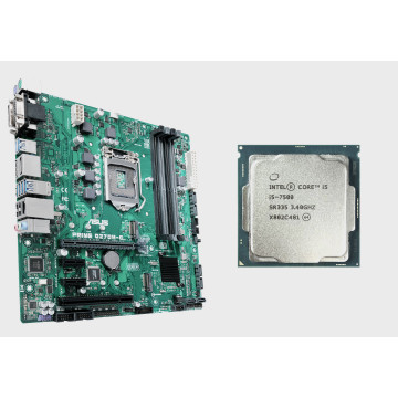 Placa de baza Asus PRIME Q270M-C, Socket 1151, mATX, Shield, Cooler + Procesor Intel Core i5-7500 3.40GHz, Second Hand Placi de Baza 1