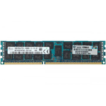 Memorie Server Genuine HP 16GB, Dual Rank x4, PC3-12800R, DDR3-1600, Registered, CAS-11, Second Hand Componente Server