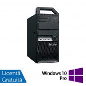 Workstation Refurbished - Workstation Lenovo ThinkStation E30 Tower, Intel Dual Core i3-2120 3.30GHz, 8GB DDR3, 1TB SATA, Intel Integrated HD Graphics 2000, DVD-RW + Windows 10 Pro, Calculatoare Workstation Workstation Refurbished