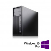 Workstation Refurbished - Workstation Refurbished HP Z240 Tower, Intel Xeon Quad Core E3-1245 V5 3.50 - 3.90GHz, 16GB DDR4, SSD 256GB, DVD-RW, nVidia Quadro K2200D/2GB + Windows 10 Pro, Calculatoare Workstation Workstation Refurbished