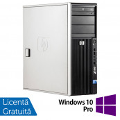 Workstation Refurbished - WorkStation HP Z400, Intel Xeon Quad Core W3520 2.66GHz-2.93GHz, 12GB DDR3, 500GB SATA, AMD Radeon HD 7350 1GB GDDR3, DVD-RW + Windows 10 Pro, Calculatoare Workstation Workstation Refurbished