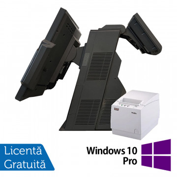 Pachet POS Refurbished Toshiba SurePOS 500 Series 4852-E70 Dual Screen, 15 Inch 1024 x 768 LCD TouchScreen + 6.5 Inch LCD, Intel Core i5-3470 3.20GHz, 8GB DDR3, 128GB SSD + Imprimanta Termica Wincor Nixdorf TH230+, Windows 10 Pro Echipamente POS 1