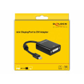 Adaptoare & Cabluri - Adaptor mini DisplayPort 1.1, tată la DVI mamă, Pasiv, Negru, 10cm, Calculatoare Componente PC Second Hand Adaptoare & Cabluri