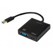 Adaptoare & Cabluri - Adaptor USB 3.0 (T) - HDMI (M) / VGA (M), Calculatoare Componente PC Second Hand Adaptoare & Cabluri