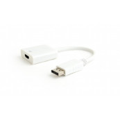 Adaptoare & Cabluri - Cablu de la Display Port (DP) tata catre HDMI mama, alb 10cm, Calculatoare Componente PC Second Hand Adaptoare & Cabluri