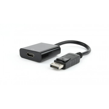 Cablu de la Display Port (DP) tata catre HDMI mama, negru 15cm