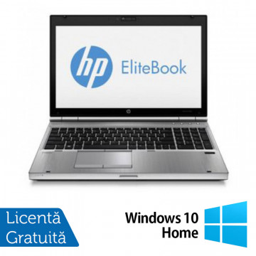 Laptop HP EliteBook 8570p, Intel Core i5-3320M 2.60GHz, 4GB DDR3, 320GB SATA, DVD-RW + Windows 10 Home Laptopuri Refurbished