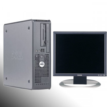 Calculator DELL OptiPlex Gx520, Intel Celeron, 2800Mhz + Monitor LCD 17 inci, Diverse modele 
