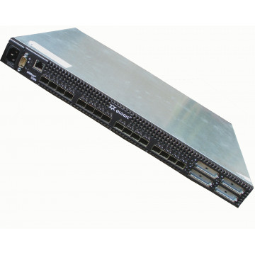 Switch fibra optica Qlogic SANbox 5200, 16 porturi 1/2Gbps, 4 porturi 12.750 gbps Retelistica