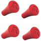 RAM X Grip Red Rubber Cap 4 Pack  2