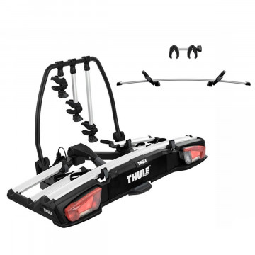 Suport biciclete pentru 3 biciclete Thule VeloSpace 939 XT3 cu prindere pe carligul de remorcare (13pini) + Adaptor 9381 pentru biciclete Thule VeloSpace XT  pentru cea de a 4 bicicleta  1