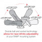 RAM® Drill Down Double Ball Mount for Humminbird Helix 5 Software & Diverse 5