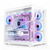 Carcasa Pro Gaming ELITE White, Cube Tower, ATX, fara sursa, 7x ARGB FAN, Controller ARGB, Second Hand Calculatoare