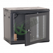 Cabinet metalic de perete 19”, tip rack wallmount, 9U 600x600 mm, Eco Xcab Negru Servere & Retelistica