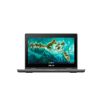 Laptop ASUS ChromeBook Flip, CR1100FKA-BP0401, 11.6-inch,HD (1366 x 768) 16:9, Intel Celeron N5100 Processor 1.1 GHz (4M Cache, up to 2.8 GHz, 4 cores), LPDDR4X 8GB, 64G eMMC, 60Hz, 250nits, Glossy display, LED Backlit, Wide view, 720p HD camera, Wi-Fi 6( 1