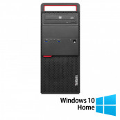 Calculatoare Refurbished - Calculator Refurbished LENOVO M800 Tower, Intel Core i3-6100 3.70GHz, 8GB DDR4, 256GB SSD, DVD-ROM + Windows 10 Home, Calculatoare Calculatoare Refurbished