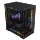 Carcasa PC OptimX TITAN 2SG, Dual-View Glass Cube Tower, Negru