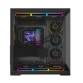 Carcasa PC OptimX TITAN 2SG, Dual-View Glass Cube Tower, Negru