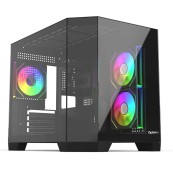 Carcasa PC OptimX NOVA, Micro ATX, 3 Ventilatoare ARGB