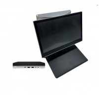 Pachet POS Refurbished HP 800 G3 Mini, 14 Inch HP L7014t Touchscreen + 10 Inch HP L7010t, Intel Core i3-7100T 3.40GHz, 8GB DDR4, 256GB SSD + Windows 10 Pro