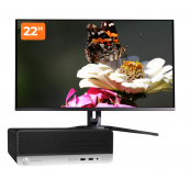 Calculator + Monitor 22" - Pachet Calculator Second Hand HP ProDesk 400 G4 SFF, Intel Core i5-6500 3.20 - 3.60GHz, 8GB DDR4, 256GB NVMe SSD + Monitor 22", Calculatoare Pachet Calculator + Monitor Calculator + Monitor 22"