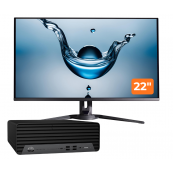 Calculator + Monitor 22" - Pachet PC Second Hand HP ProDesk 400 G7 SFF, Intel Core i5-10500 3.10 - 4.50GHz, 8GB DDR4, 256GB NVMe SSD + Monitor 22", Calculatoare Pachet Calculator + Monitor Calculator + Monitor 22"
