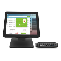 Sistem POS HP 600 G2 Mini PC, Intel Core i5-6500T 2.50 - 3.10GHz, 8GB DDR4, 128GB SSD, Windows 10 Pro + Monitor Nou Touchscreen OptimX Pro MY17, 17 Inch Widescreen